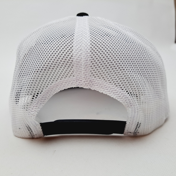 Red Man Tobacco Patch Flat Bill Mesh Trucker Snapback Hat Cap - Picture 4 of 4